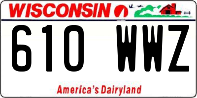WI license plate 610WWZ
