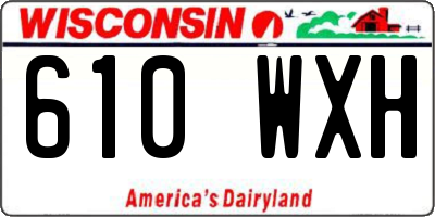 WI license plate 610WXH
