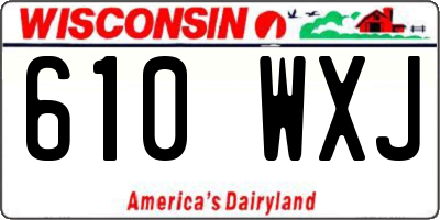 WI license plate 610WXJ