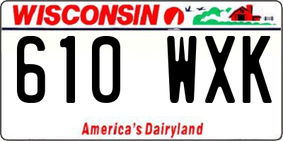 WI license plate 610WXK