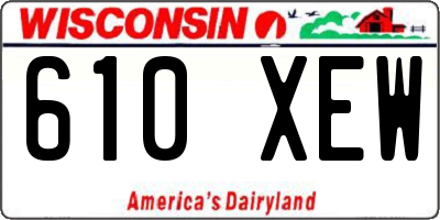 WI license plate 610XEW