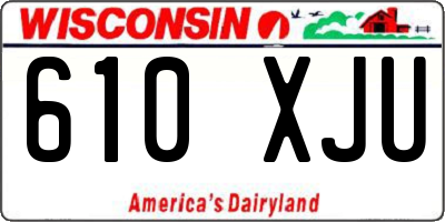 WI license plate 610XJU