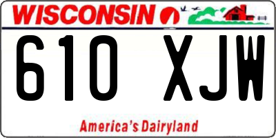 WI license plate 610XJW