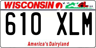 WI license plate 610XLM