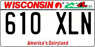 WI license plate 610XLN