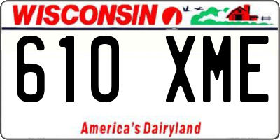WI license plate 610XME