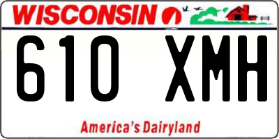 WI license plate 610XMH