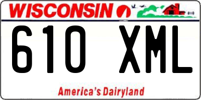 WI license plate 610XML