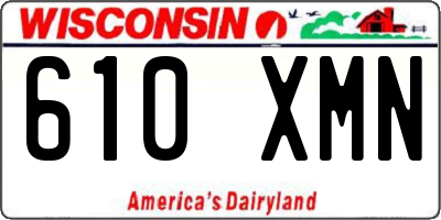 WI license plate 610XMN