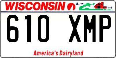 WI license plate 610XMP