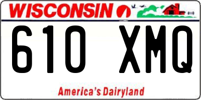 WI license plate 610XMQ
