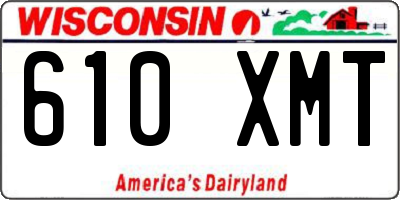 WI license plate 610XMT