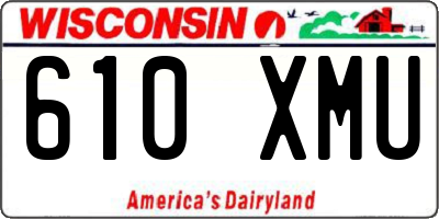 WI license plate 610XMU