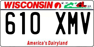 WI license plate 610XMV