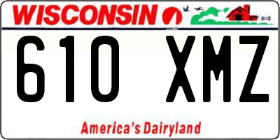WI license plate 610XMZ