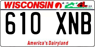 WI license plate 610XNB