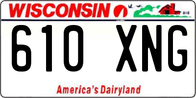 WI license plate 610XNG