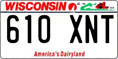 WI license plate 610XNT