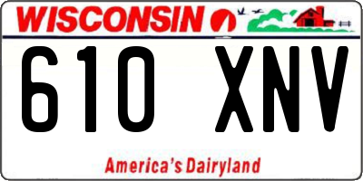 WI license plate 610XNV