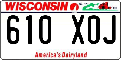 WI license plate 610XOJ
