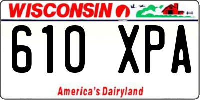 WI license plate 610XPA