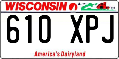 WI license plate 610XPJ