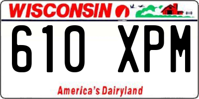 WI license plate 610XPM