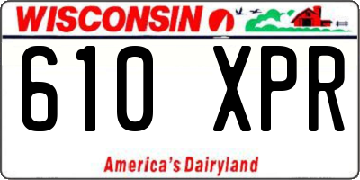 WI license plate 610XPR