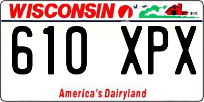 WI license plate 610XPX