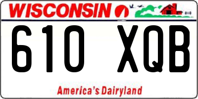 WI license plate 610XQB