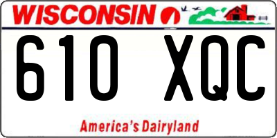 WI license plate 610XQC