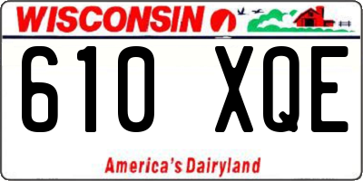 WI license plate 610XQE