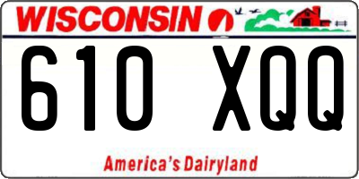 WI license plate 610XQQ