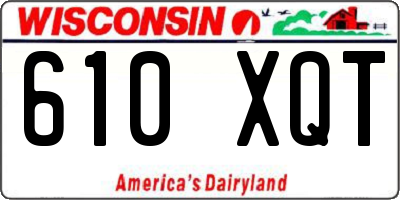 WI license plate 610XQT