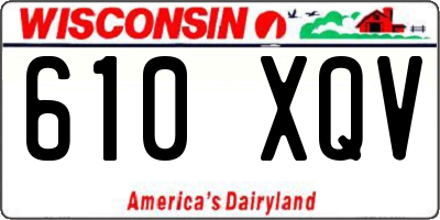 WI license plate 610XQV