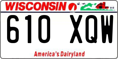 WI license plate 610XQW