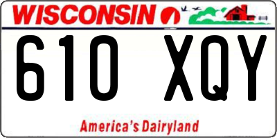 WI license plate 610XQY