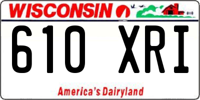 WI license plate 610XRI