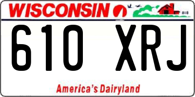 WI license plate 610XRJ