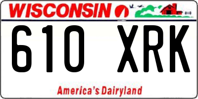 WI license plate 610XRK