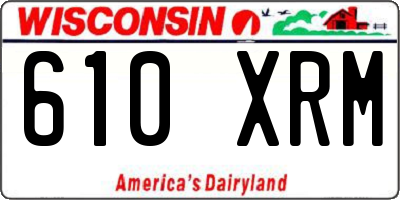 WI license plate 610XRM