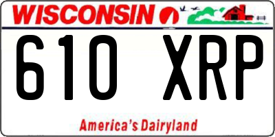 WI license plate 610XRP