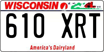 WI license plate 610XRT