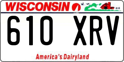 WI license plate 610XRV