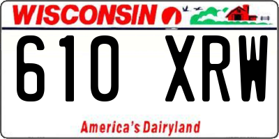 WI license plate 610XRW