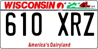 WI license plate 610XRZ