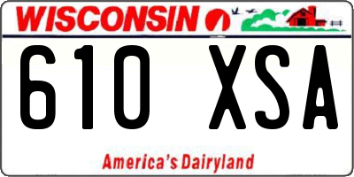 WI license plate 610XSA