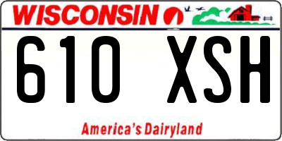 WI license plate 610XSH