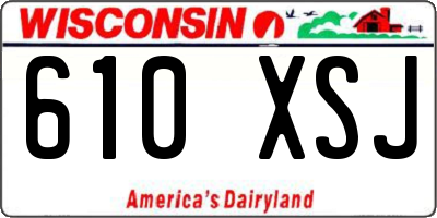 WI license plate 610XSJ