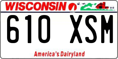 WI license plate 610XSM